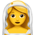 👰‍♀️ woman with veil display on Apple